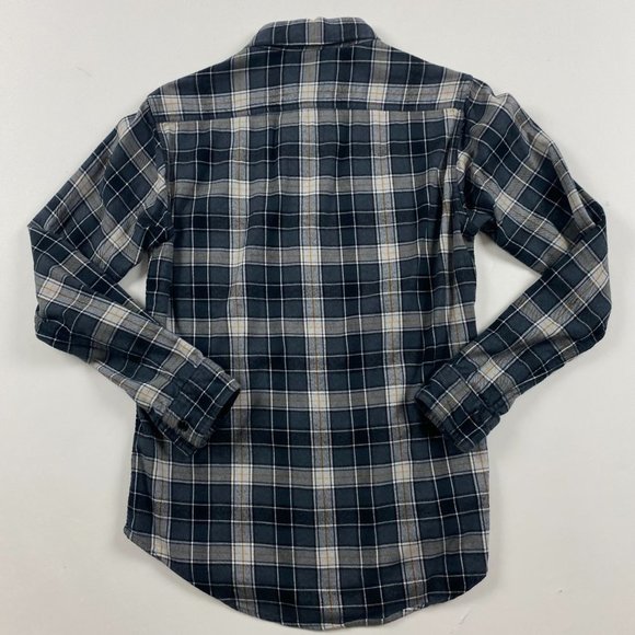 Bonobos Slim Fit Flannel Shirt Men's Small Stretch Gray Black Plaid Check - Picture 3 of 8